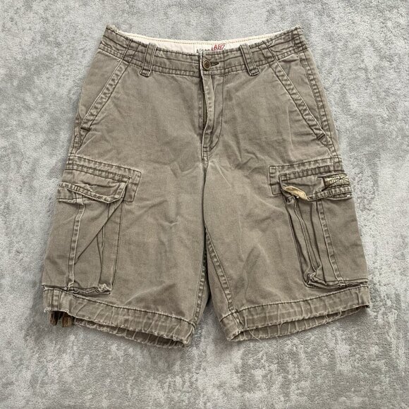 Aeropostale A87 Shorts Mens Size 29x10” Brown Cargo Drawstring Distressed Y2K - Picture 5 of 12